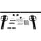 Ekena Millwork Premium Wagon Wheel Strap Barn Door Hardware Set w/ 5' Track for 2 1/4" Doors, Black GB600155HWBL - alternate 1